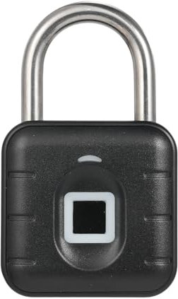 Fingerprint Padlock BT Lock Smart Padlock with APP Control 10 Groups Fingerprint Anti Theft Security Keyless Electronic Lock Outdoor Waterproof Suitable for Locker Gym Gate Doors and Suitcase