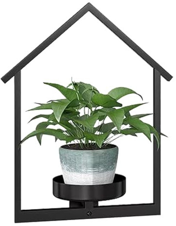 Nuyhgtr Plant Wall Mount, Flower Pot Plant Shelves Walls Mounted, Thick Space Saving Design, Ideal for Garden, Home Decoration, Living Room, Balcony, Indoor Outdoor Display