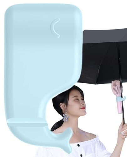 Clip de ventilador para paraguas, soporte para enfriador personal, clip de fijación antideslizante para paraguas para el lugar de trabajo, al aire libre, hogar, playa, deportes