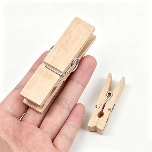 Large Wooden clothespins for Clothes 2.85 Inches Length,for Hanging Clothes,Craft,Food Opened Bags,DIY