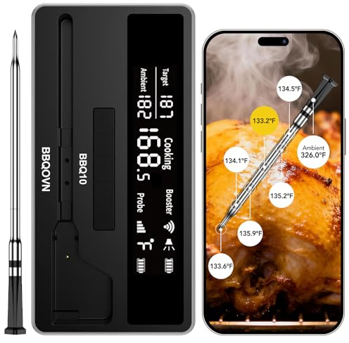 Btclink Smart Wireless Meat Thermometer (1, White, Small)