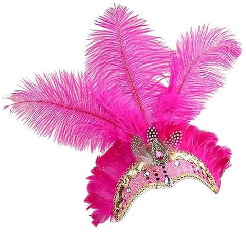 Generisk karnevals-huvudbonad för kvinnor – showgirl fascinator hårdekoration, handgjord retro huvudbonad – för fest festival karneval bröllop fest maskerad cocktail gala fest
