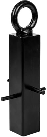 Motorcycle Ground Anchor - XSecure Heavy Duty - Cement-In, All Black, 34cm / 13” with Locking Hoop, Powder Coated Steel, Extra Long Security Anchor for Bikes, Motorcycles & Scooters