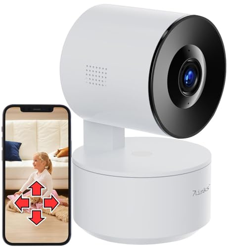 7links Sicherheitskamera: 2K-Pan-Tilt-Überwachungskamera mit WLAN, IR-Nachtsicht, App (Indoor Kamera, WLAN Überwachungskameras, IP)