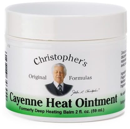 Christopher's Original Formulas Cayenne Heat Ointment, Warming Herbal Topical for Discomfort & Circulation, 2 fl oz