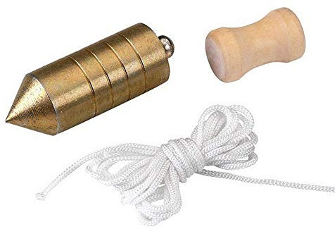 Alyco - Plomada de Acero de Albañil, con Nuez de Madera, 750 gr - 197934