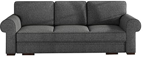 Schlafsofa Brala, Bettsofa, Dauerschläfer-Sofa, Couch mit Bettkasten und Schlaffunktion, Farbauswahl, Schlafcouch, Polstersofa, Wohnlandschaft (Inari 94)