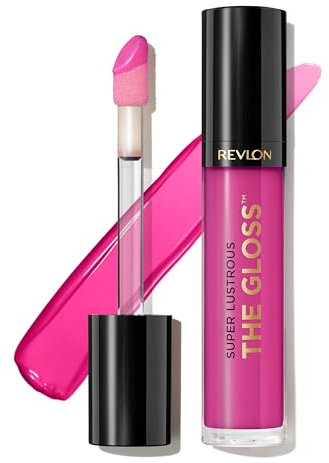 Revlon Super Lustrous Lipgloss, hochwirksame Lippenfarbe mit feuchtigkeitsspendender, cremiger Formel, angereichert mit Agave, Moringa-Öl und Cupuacu-Butter, Pink Obsessed (232)