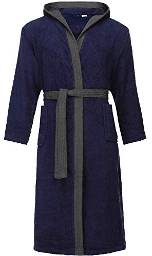 Ladeheid Herren Frottee Bademantel aus 100% Baumwolle LA40-101