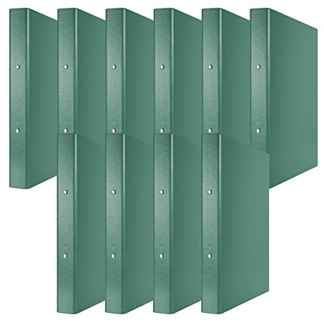 DONAU 3736001PL-06 Ringbuch Grün | 2-O-Ring-Mechanik 30mm DIN A4 Ringordner/ Ring Binder Pappe/ Kunststoff | Aus 1,9 mm dickem Karton mit öko PP 100µ | 10er Packung