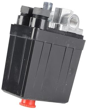 Druckschalter Kompressor 4 Anschlüsse, 240V 16A, 90-120PSI Hochleistungsluftkompressor mit 1/4 Innengewinde Regler für schnellen Druckabbau