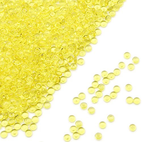 PMLAND Biglie piatte in acrilico, ciottoli, perline 3500+ pezzi da 6 mm di diametro per riempitivi per vasi, portaspazzole, spargere tavoli per feste, matrimoni, decorazioni, artigianato, colore