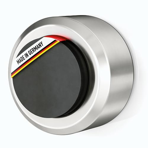 Raumhero Türstopper Wand Edelstahl (1x) Wandpuffer zum Schrauben - 100% Made in Germany - Türpuffer Wand, Türstopper Wandmontage - Edles Design für Zuhause (zum Bohren, Schwarz)