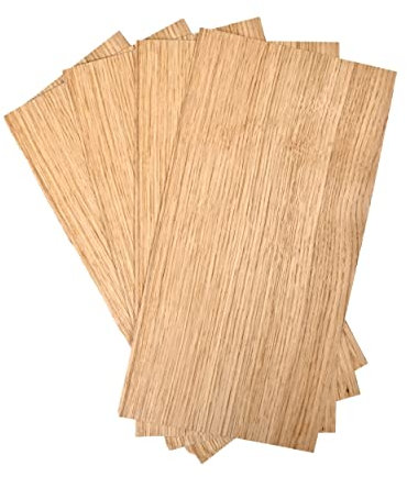 Kontrasti Eichenfurnier Stärke ca. 1 mm x 4 Blatt | Rohholz | Geeignet für: Modellbau, Möbel, Reparaturarbeiten, Restauration, Basteln, Basteln, Holzleisten und Handwerk