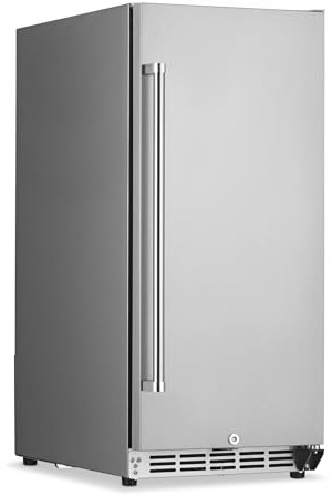 NewAir 15 Commercial Built-in or Under Counter Refrigerator | 3.2 Cu. Ft. Weatherproof Outdoor Fridge for Patio, Indoor & Commercial Use | Stainless Steel