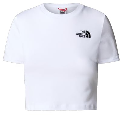 The North Face S/S Essential Cropped Slim T-tröja för kvinnor Tnf White M