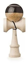 KROM Kendama Gas Charcoal - aus Holz für Anfänger und Fortgeschrittene - Geschicklichkeitsspiel für draußen und drinnen - Holzspielzeug mit Schnur und Ball - Kendama Skilltoy Kugelfangspiel