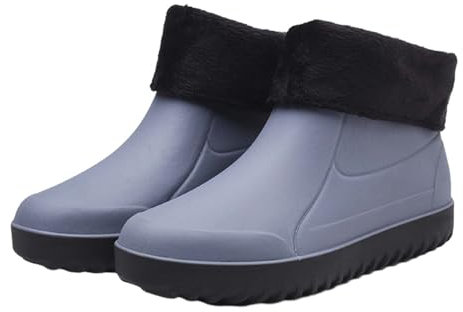 Campingschuh für Herren, Regenslip, Freizeitschuhe, kurze Stiefel, Wasserknöchel, Outdoor, Mode, Herren, Freizeitschuhe, Regenstiefel, Kaktus, grau, 41 1/3 EU