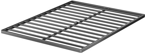 VIPSHOW 2 Inch Full Metal Box Spring with Round Corners - 3000 lbs Capacity, Low Profile Bed Slat Replacement Bunkie Board with Steel Slats, Noise-Free, Easy Assemble, Black