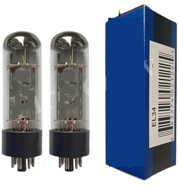 UIHMSWYAL EL34 Vakuumröhre HiFi Audioröhre Ersatz 6CA7 KT77 KT90 5881 6P3P KT66 Röhrenverstärker Kit DIY unterstützt Vier Kanäle(2pcs Matched Pair)