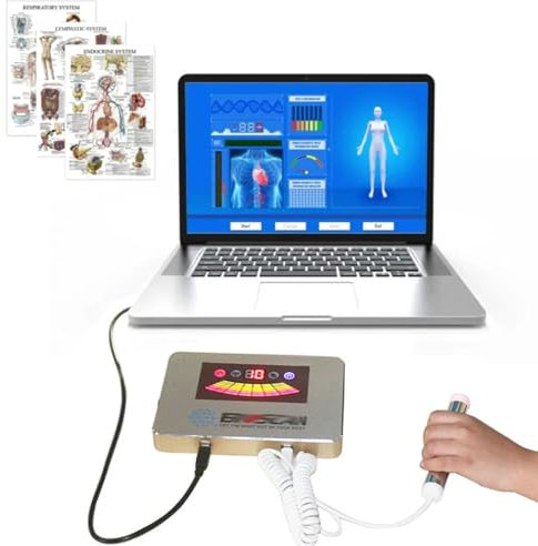 GXLDIANPU Analyseur Magnétique Quantique, Analyseur Quantique À Balayage 3D, Plusieurs Langues Disponibles, Transfert De Données par Connexion USB, Compatible Windows pour L'analyse De La Santé