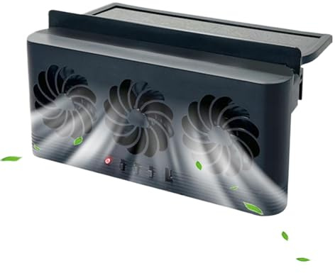 Solar Car Fan, Car Exhaust Fan, Solar Cycle Car Suction Vent Tool for Truck, Sedan, VR and PE