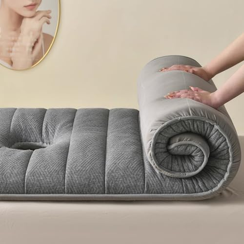 LXJDDLD Grau,60 * 180 * 6cm,Memory Foam Topper Für Massagebett, rutschfeste Latex Massage Tisch Matratze Topper Mit Elastischen Bändern, High Density Foam Lash Bed Kissen Mit Weicher Berührung