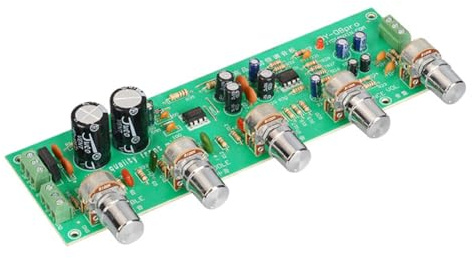 Fuhjythy 1 Piece Hifi Audio Preamplifier Board 2.0 Balance Adjustable Audio Preamp Board with Tone Control