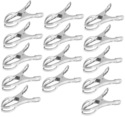 Toyvian 30 Pièces Lot de Pinces Métalliques pour Bâche Piscine Grandes Pinces Serviettes Multi-usages Anti-Vent pour Couverture Piscine Et Linge