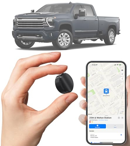 GPS Tracker for Vehicles - No Monthly Fee, Real-Time Tracking, Smallest Magnetic GPS Tracker for Car, Motorcycle, Truck, Easy Installation, Anti-Theft Micro GPS Tracking Device with Free App