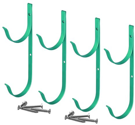 Eoixuqba Ganchos para Valla de Piscina | Soporte Para Mangueras De Aleación De Aluminio - Solución Multifuncional Para Organizar Postes Telescópicos, Mangueras, Cepillos Y Rastrillos En El Bordillo