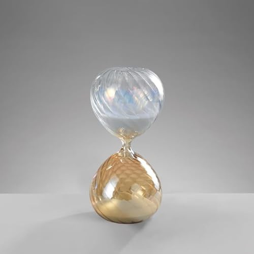 Mascagni CASA Sanduhr 23 cm 45 Minuten aus Glas Gold