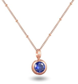 Collar de piedra natal redonda extraíble con 12 piedras mensuales con significado, collar chapado en oro de 18K para mujer en oro, oro rosa, oro blanco, regalo para mujeres y niñas, sin níquel