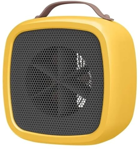 Riscaldatore da tavolo, Mini Riscaldatore Pozzo Potente Ventilatore Caldo Ventola Veloce USB Desktop Heat Electric Per Il Dormitorio Degli Studenti Domestici,per l'energia(Yellow)