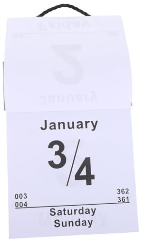 DOITOOL Calendrier Journalier Détachable 2026 Grand Format Caractères Gras Pages à Déchirer Design Moderne Vert Calendrier Mural pour Bureau École et Maison Suivi des Anniversaires