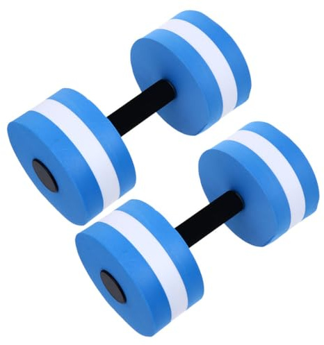 FOMIYES Equipo de Mancuernas para Aeróbic Acuático y Fitness, 2 Piezas de Espuma EVA Azul, Ideales para Ejercicios en Piscina Adultos