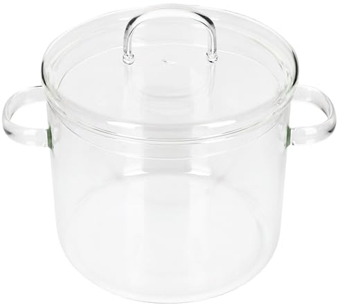 MamboCat OLLA Casserole en verre avec couvercle moyen 1,38 l I Casserole en verre borosilicate I Casserole avec poignées et couvercle I pour pâtes, ragoût, soupe, légumes, viande et sauces I