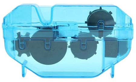 PAMINGONO Pulitore Catena Bicicletta Spazzola a 360 Gradi per Pulizia Completa, Scatola Lavaggio in Abs Blu Adatta a Tutte le Catene Bici