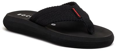Rocket Dog Women's Sunset Webbing Flip Flop, Black, 9