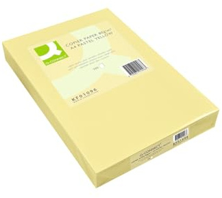 Q-Connect Yellow A4 Copier Paper 80gsm Ream (Pack of 500) KF01096