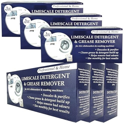 JYW - Producto limpiador y antical para lavadoras y lavavajillas (6 paquetes, 10 usos por paquete)