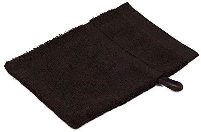 Gözze - Bath/Shower Glove/Mitt, Set of 4, Soft and Absorbent, 100% Cotton, 16 x 21 cm - Chocolate