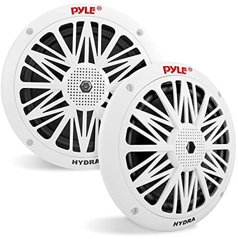Pyle par de altavoces marinos de 6.5”, Sonido estereo, Exteriores, Resistentes al agua y a la intemperie, potencia de 200V