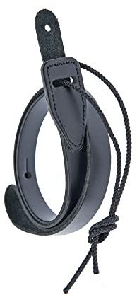 Planet Waves D'Addario tillbehör mandolinrem i läder – mandolintillbehör – vagga stil – svart