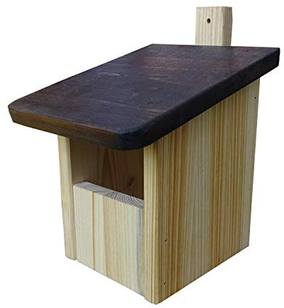 Martin Cygon Vogelhaus, Halbhöhlen Nistkasten, Natur, Holz, für Vogel, inkl. Befestigungsleiste