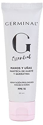 GERMINAL Essential – Hand and Nail Cream with Vitamin E, Shea Butter and Keratin, Intensive Hydration with Non-Greasy Texture – 50 ml