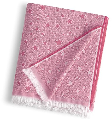 HIPERMANTA Colcha Multiusos Sofa. Plaid Sofa. Manta Foulard. Plaid Multiusos Cubresofa. Comoda Practica Suave Calida. Modelo Estrella 180x285 cm Color Fucsia