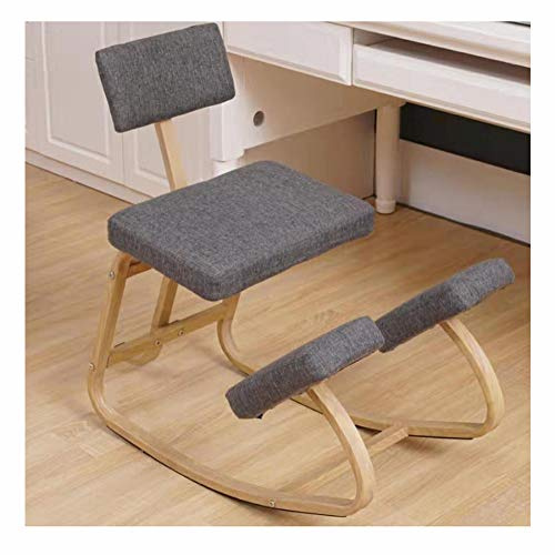 APOE Ergonomischer Kniestuhl Bürostuhl Kniender Hocker Sitzhocker mit Lehne Wirbelsäulen Korrektur Computer Stuhl, Bequemem Dickem Kissen, (Mehrere Farben)