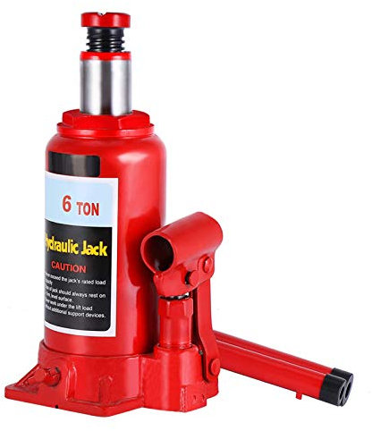 Hydraulic Bottle Jack, 6t Car Jack, Heavy Duty Hydraulic Bottle Car Jack, Portable Bottle Jack Lifting Plate for Car/Van/Boat/Caravan, Hydraulic Jack for Compact Low Chassis Car Saloon
