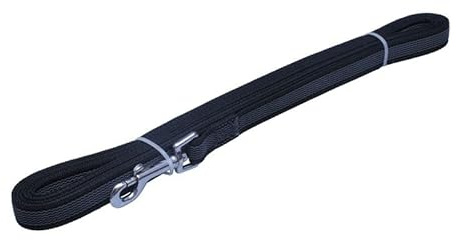 Gummierte Leine 3 m (schwarz)